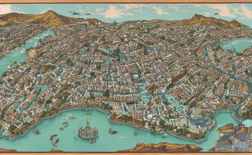 Image similar to a highly detailed city map of a place named astra