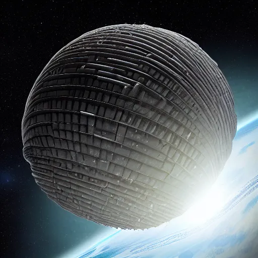 Prompt: a dyson sphere floating in deep space, by david jefferis