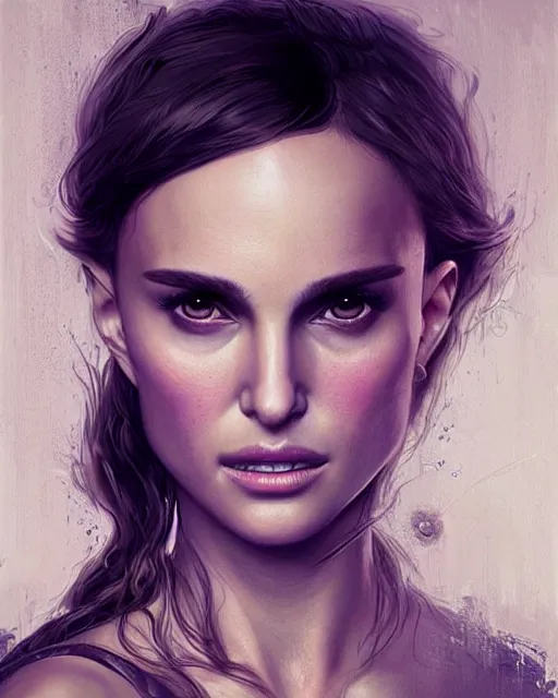 Image similar to natalie portman, hyper realistic face, beautiful eyes, fantasy art, in the style of greg rutkowski, intricate, hyper detailed, smooth