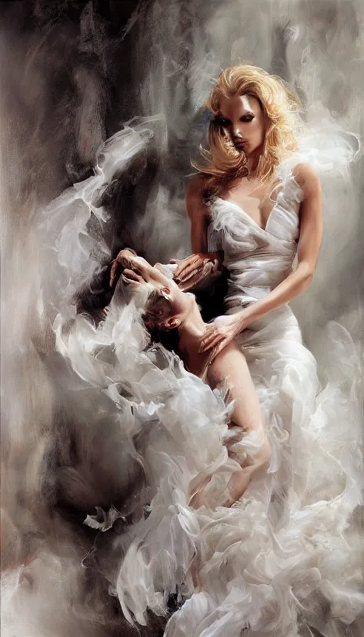 Image similar to life and death mixing together, by rob hefferan