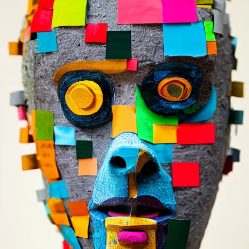 Image similar to intelligence emerging in large language model, artificial intelligence. canon 5 d 5 0 mm lens. papier - mache