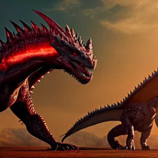 Image similar to a high resolution render of drogon, viserion and rhaegal mixed with kurama from naruto, artstation, accurate, 8 k, cgivfx, quixel, wetastudiofx, bigstudiovfx, octanerender 3 d, framestorevfx, cgrecord, highdensity, highradiosity