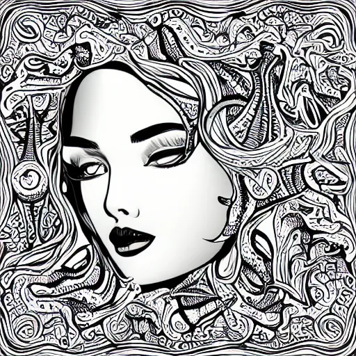 Image similar to alien beautiful hybrid woman laying on beach highly detailed vector art cell shaded pretty ilya kushinov