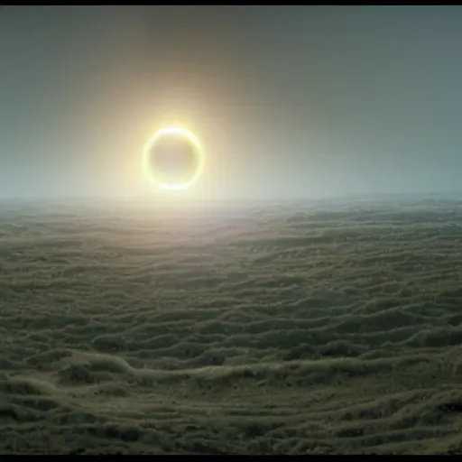 Image similar to dark solar eclipse, above a village, highly detailed, studio 4 k quality, by vittorio matteo corcos