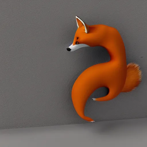 Image similar to a fox holding up a blank sign, digital art, unreal engine, blender