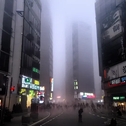 Image similar to Foggy in Shibuya