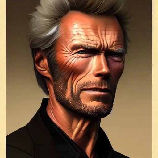Prompt: Clint Eastwood as a sims 4 character, very detailed face, gorgeous, realistic, intricate, highly detailed, digital painting, artstation, concept art, sharp focus, illustration, art by greg rutkowski and alphonse mucha