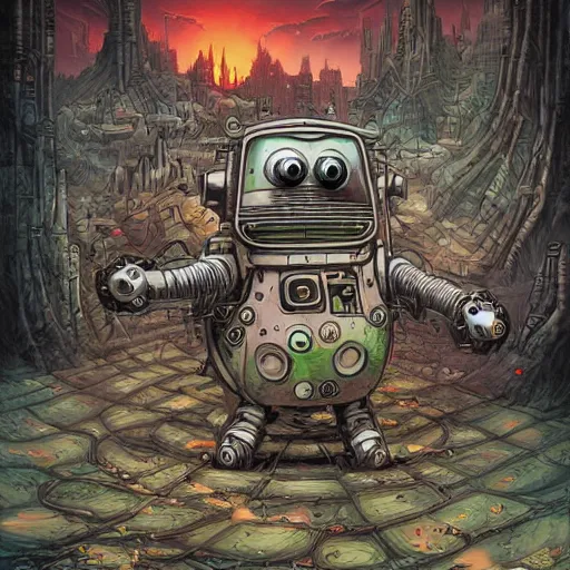 Prompt: magic the gathering art, ver.ka mecha machinarium by Dan Mumford and by Dan Witz