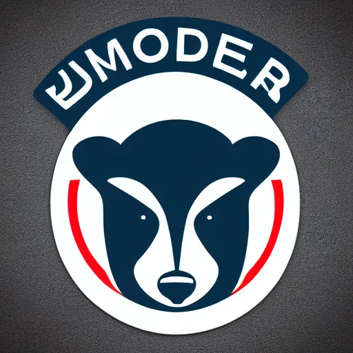 Image similar to modern concept logo for a social media app for badgers