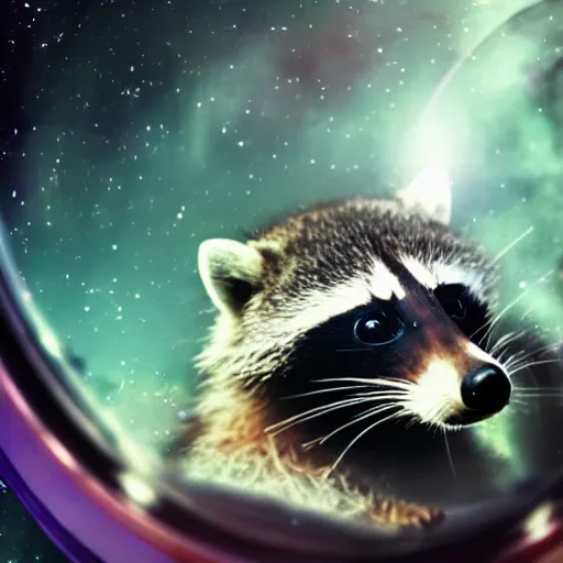 A beautiful real photograph of a raccoon astronaut | Stable Diffusion ...