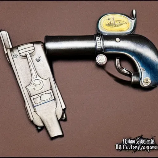 Image similar to a 1930's buck rogers rocket pistol variant