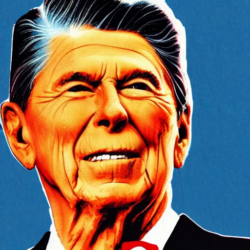 Image similar to anime lofi ronald reagan girl