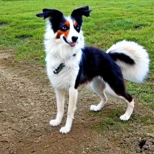 Image similar to cross between a border collie and a fox