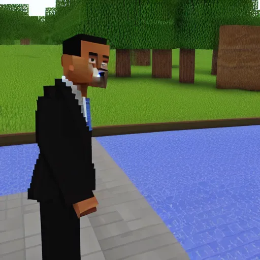 Image similar to in game screenshot of the hyperrealistic barack obama mod for minecraft