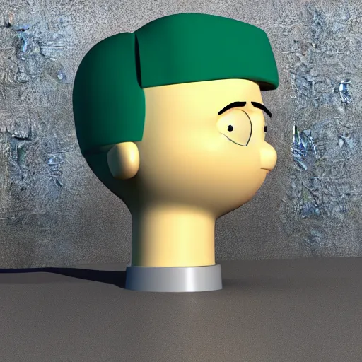 Image similar to 3 d model of ralph wiggum head