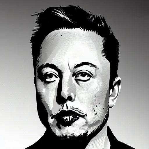 Image similar to ukiyo art of elon musk