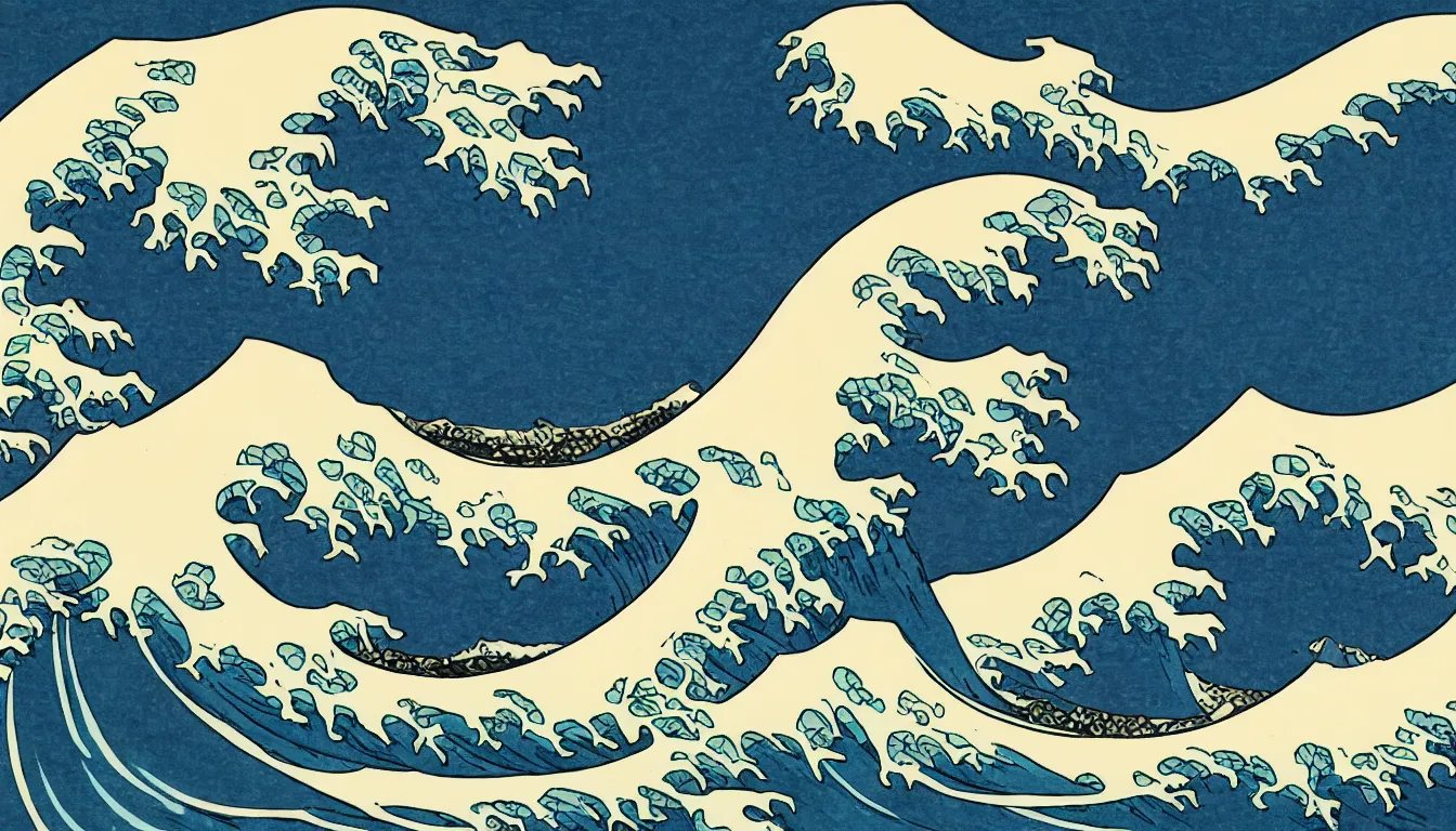 Image similar to chillwave hokusai