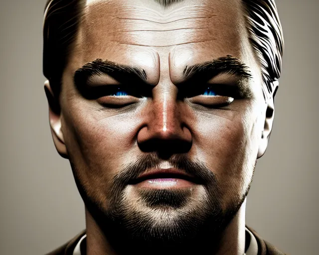 Prompt: closeup portrait of leonardo dicaprio in don't look up, octane render, redshift, smooth, photographic, drammatic lighting, greenback in the background, by dmitry prozorov, loish, and wlop, trending on artstation