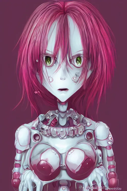 Image similar to a humanoid figure raspberry monster, highly detailed, digital art, sharp focus, trending on art station, anime art style