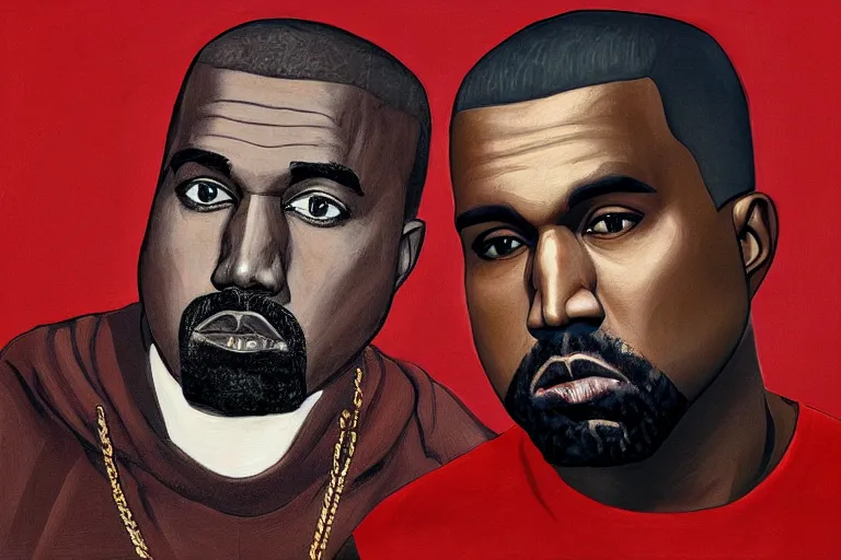 Prompt: portrait of Kanye West, by Vasily Barkhatov, by Aleksander Rostov