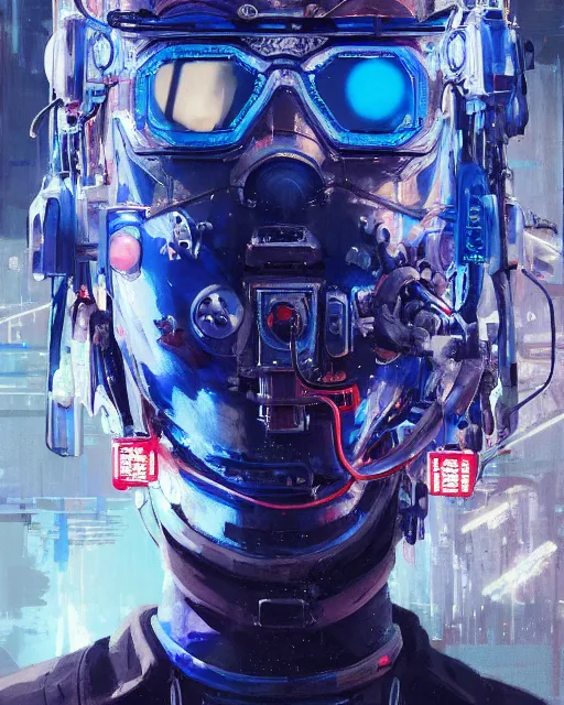 Image similar to detailed portrait Dr. Catherine Chun , cyberpunk futuristic neon, reflective deep blue coats, decorated with traditional chinese ornaments, underwater station Pathos behind by Ismail inceoglu dragan bibin hans thoma greg rutkowski Alexandros Pyromallis Nekro Rene Maritte Illustrated, Perfect face, fine details, realistic shaded, fine-face, pretty face