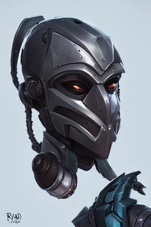 Image similar to epic mask helmet robot ninja portrait stylized as fornite style game design fanart by concept artist gervasio canda, behance hd by jesper ejsing, by rhads, makoto shinkai and lois van baarle, ilya kuvshinov, rossdraws global illumination radiating a glowing aura global illumination ray tracing hdr render in unreal engine 5