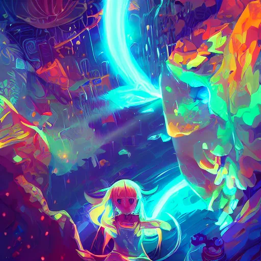 Image similar to skill magic deepdream radiating a glowing aura stuff loot legends stylized digital illustration video game icon artstation lois van baarle, ilya kuvshinov, rossdraws,