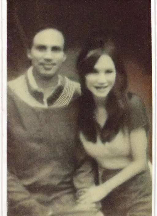 Image similar to old vintage polaroid photo of tali and yosi