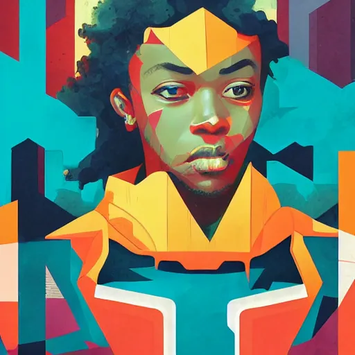 Prompt: Supreme x Thundercat Profile Picture by Sachin Teng, asymmetrical, Organic Painting , Matte Painting, geometric shapes, hard edges, graffiti, street art,:2 by Sachin Teng:4