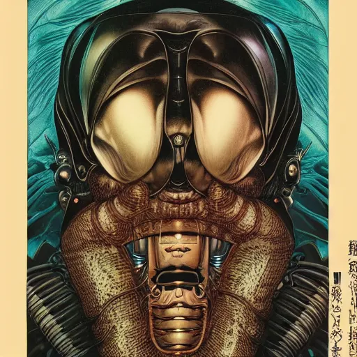 Prompt: portrait of dark wasp man, symmetrical, by yoichi hatakenaka, masamune shirow, josan gonzales and dan mumford, ayami kojima, takato yamamoto, barclay shaw, karol bak