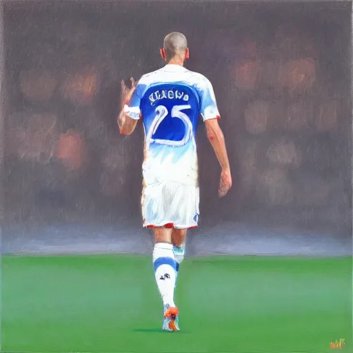 Image similar to Karim benzema, oil painting