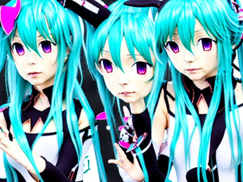 Image similar to vocaloid singer hatsune miku as the devil