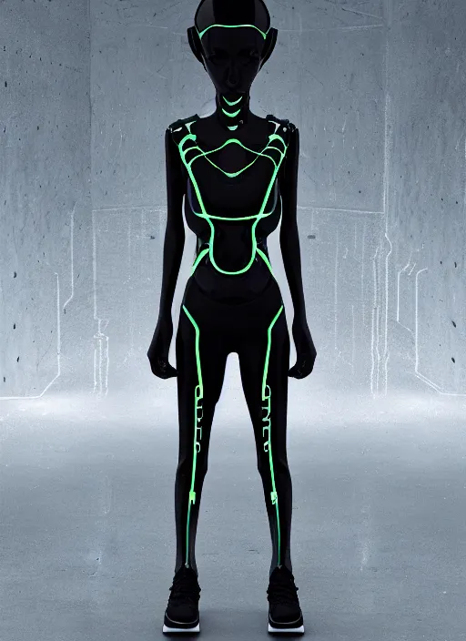 Prompt: symmetry!! portrait of three legged alien hybrid, tech wear, scifi, water