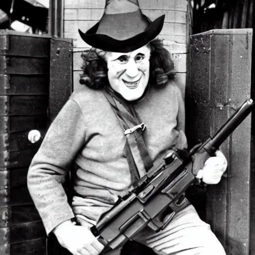 Image similar to noddy with a gun