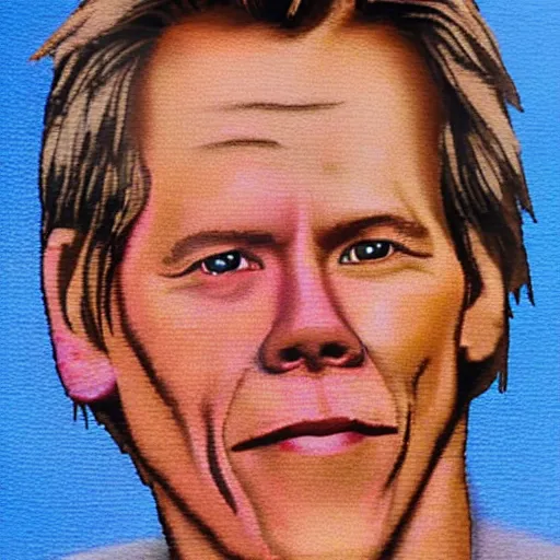 Prompt: kevin bacon made out of bacon