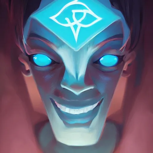 Image similar to face icon stylized minimalist magic : the gathering, loftis, cory behance hd by jesper ejsing, by rhads, makoto shinkai and lois van baarle, ilya kuvshinov, rossdraws global illumination