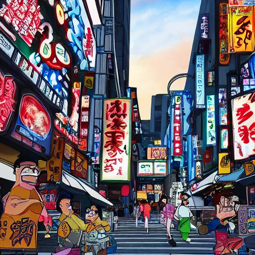 Prompt: Ed, Edd, n Eddy take a trip to Tokyo, Japan. Photo realism, hyper realistic, 4k, high details, hypermaximalistic