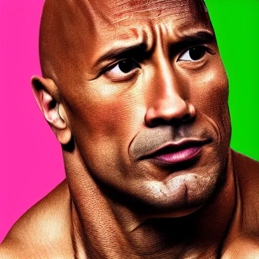 dwayne johnson raises his eyebrow, Stable Diffusion