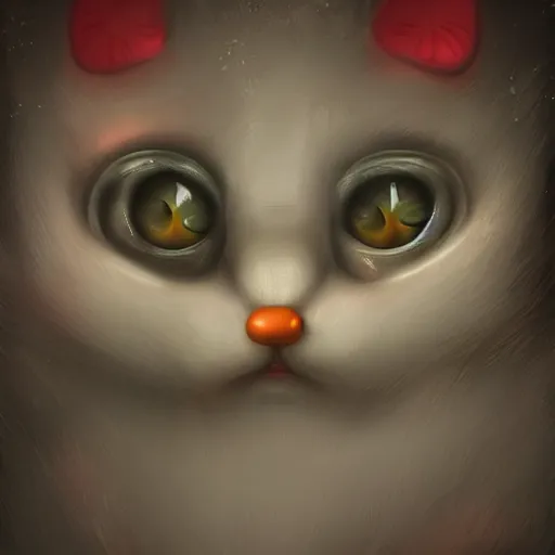 Image similar to Hello Kitty, artwork by Antón Semenov,