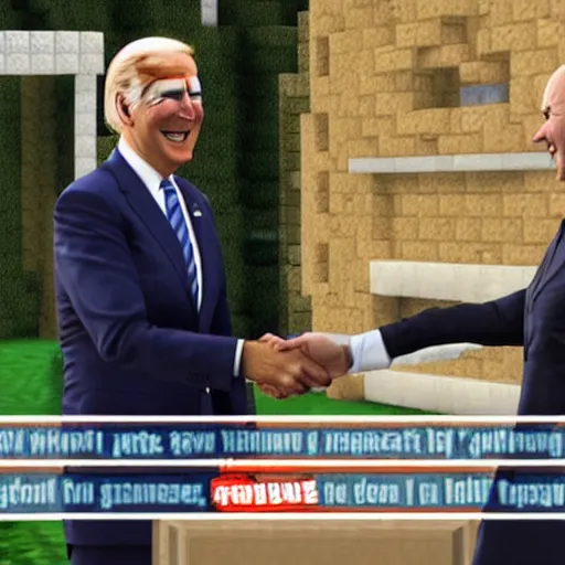 Image similar to Joe Biden in Minecraft