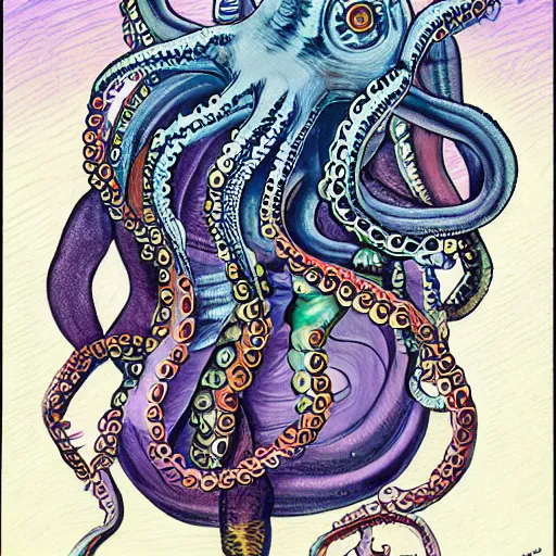 Image similar to danny carey as an octopus