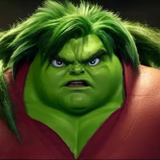 Prompt: movie still of jack black starring as blanka in the 2 0 2 6 live action street fighter movie