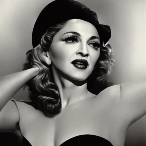 Image similar to Madonna by George Hurrell.