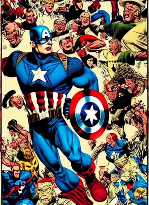 Image similar to captain america reimagined. portrait by clyde caldwell and jean giraud and anton otto fischer and john philip falter and will eisner and gil elvgren