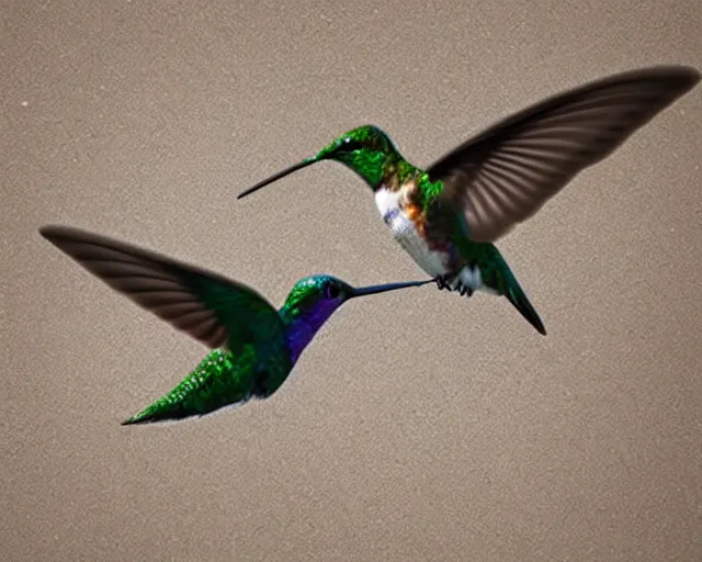 Image similar to photograph of a GIANT!!! hummingbird eating a shark!!