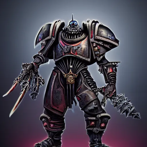 Prompt: warhammer 4 0 k concept character adeptus astartes in the style of beetlejuice detailed, 8 k, trending on artstation, smooth, sharp focus coherent and artwork render in studio max,