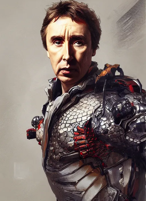 Image similar to Portrait Alan Partridge, marvel comics, dark, intricate, highly detailed, smooth, artstation, digital illustration by Ruan Jia and Mandy Jurgens and Artgerm and Wayne Barlowe and Greg Rutkowski and Frank Frazetta