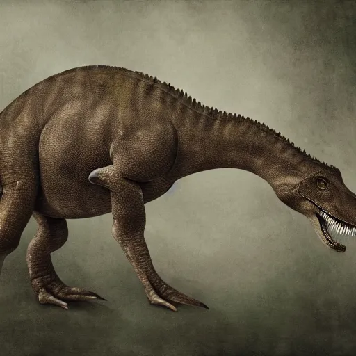 Image similar to a wildlife fine art photo of a dinosaur
