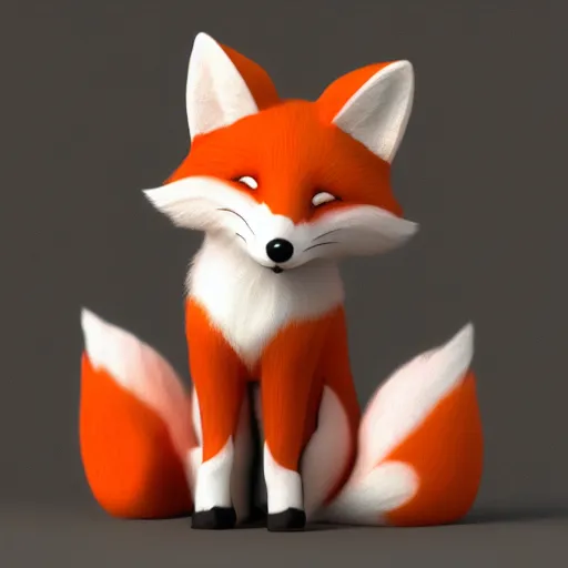 Prompt: kawaii fox, rendered in Octane, 8k