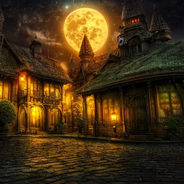 Image similar to night, fantasy, highly detailed, 4 k, hdr, smooth, sharp focus, high resolution, award - winning photo, photorealistic